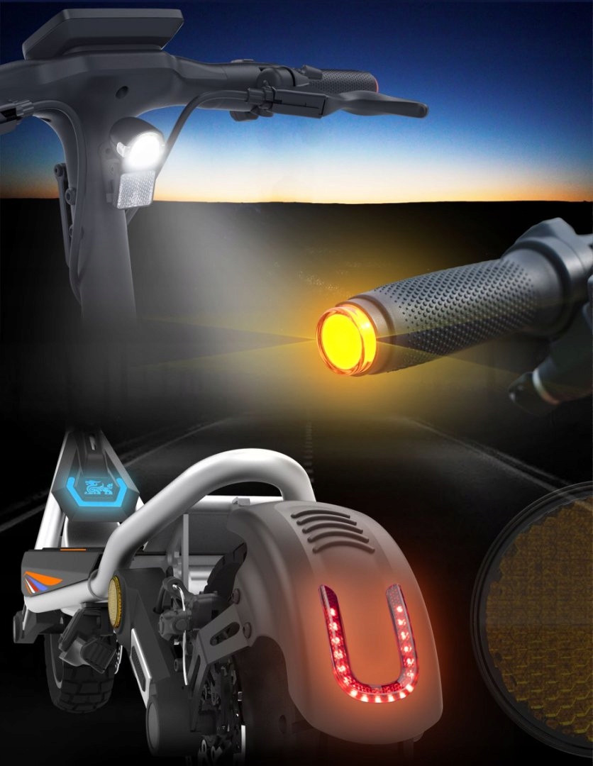 2026 Nowy Kukirin A1 Pojazd elektryczny 1000W 45KM/H 48V 13Ah 45KM 10" - obrazek 2