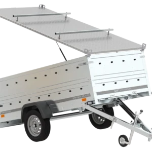 Przyczepka jednoosiowa 264x125 UNITRAILER GARDEN 264 KIPP z burtami BIS