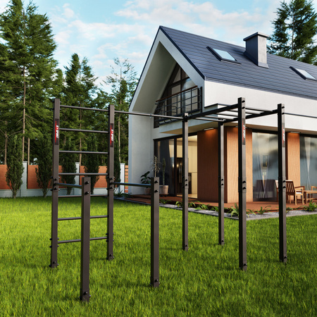 Drążek stacjonarny Ogrodowy zewnętrzny z poręczami, drabinką pionową i poziomą KSOZ006 - obrazek 7