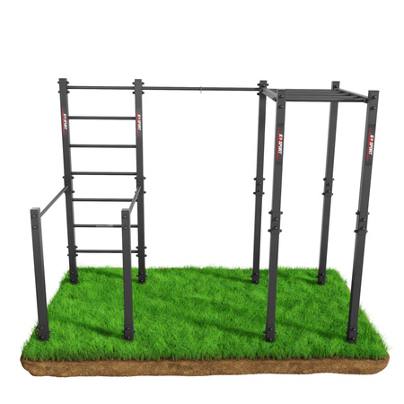 Drążek stacjonarny Ogrodowy zewnętrzny z poręczami, drabinką pionową i poziomą KSOZ006 - obrazek 6