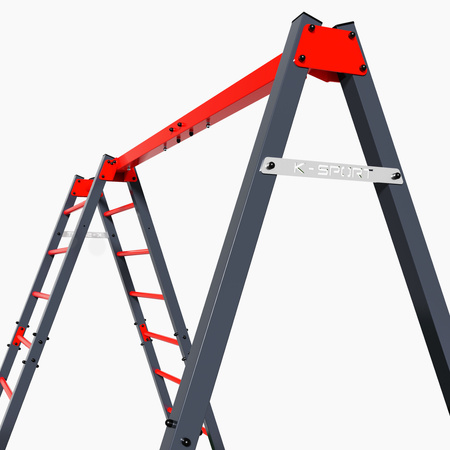 Huśtawka ogrodowa z drabinką podwójna mieszcząca bocianie gniazdo i huśtawkę KSOZ030 - obrazek 8